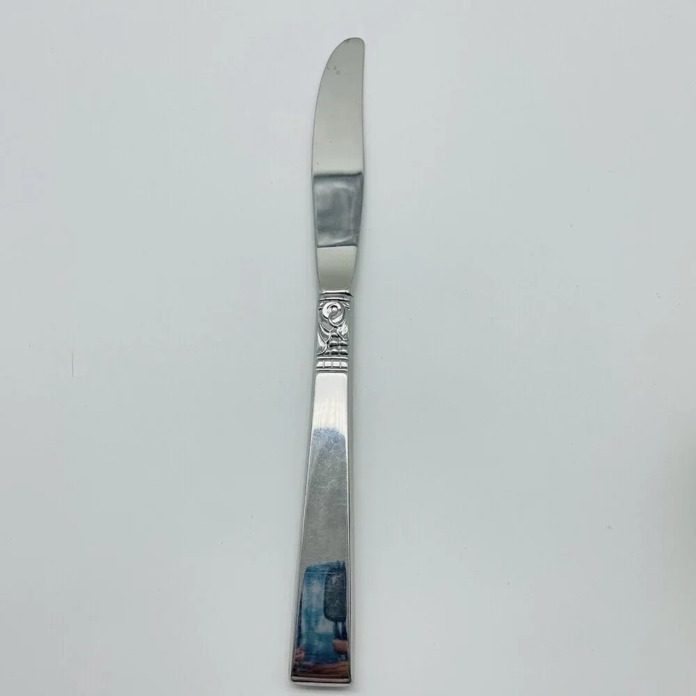 WM A Rogers Stainless Northland Pattern Dinner Knives Set of 6